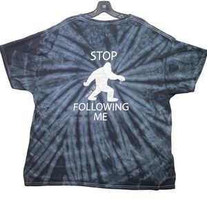 Bigfoot Shirt Mens 2XL Tie-Dye AOP Spell Out Souvenir Streetwear Everyday